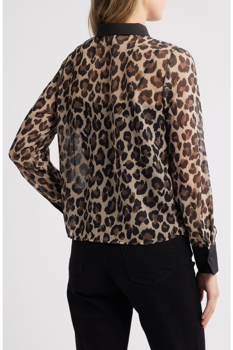 Leo Leopard Spot Button-Up Shirt, Alternate, color, LEOPARD