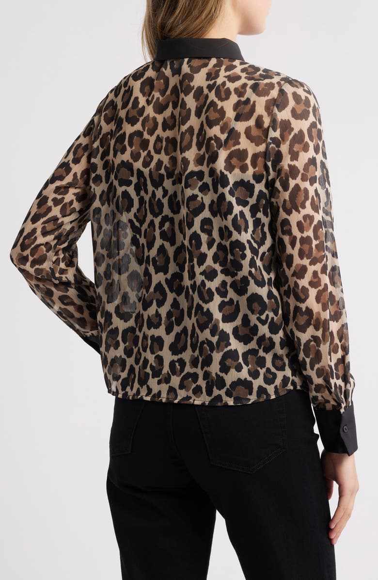 NIKKI LUND Leo Leopard Spot Button-Up Shirt, Alternate, color, Leopard