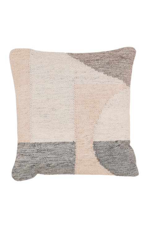 Aris Handwoven PET Outdoor Throw Pillow