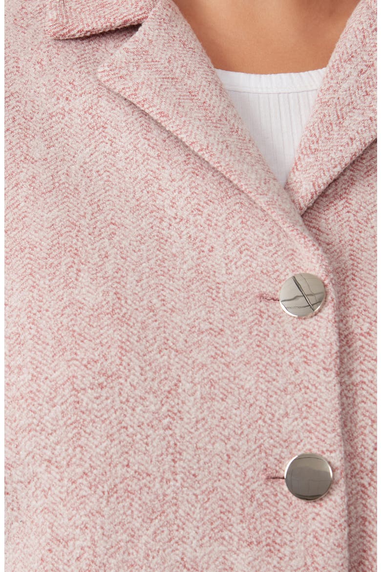 Herringbone Tweed Jacket, Alternate, color, DUSTY PINK