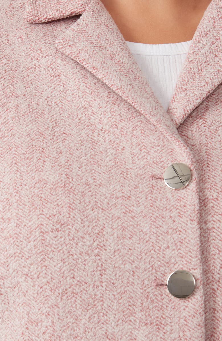 Estelle Herringbone Tweed Jacket, Alternate, color, Dusty Pink