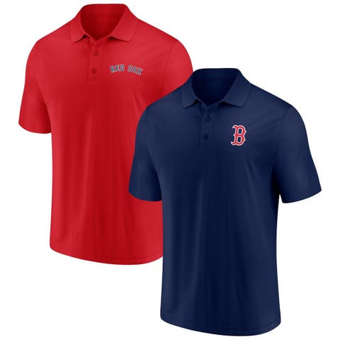 Men's Fanatics Branded Navy/Red Boston Red Sox Dueling Logos Polo Combo Set