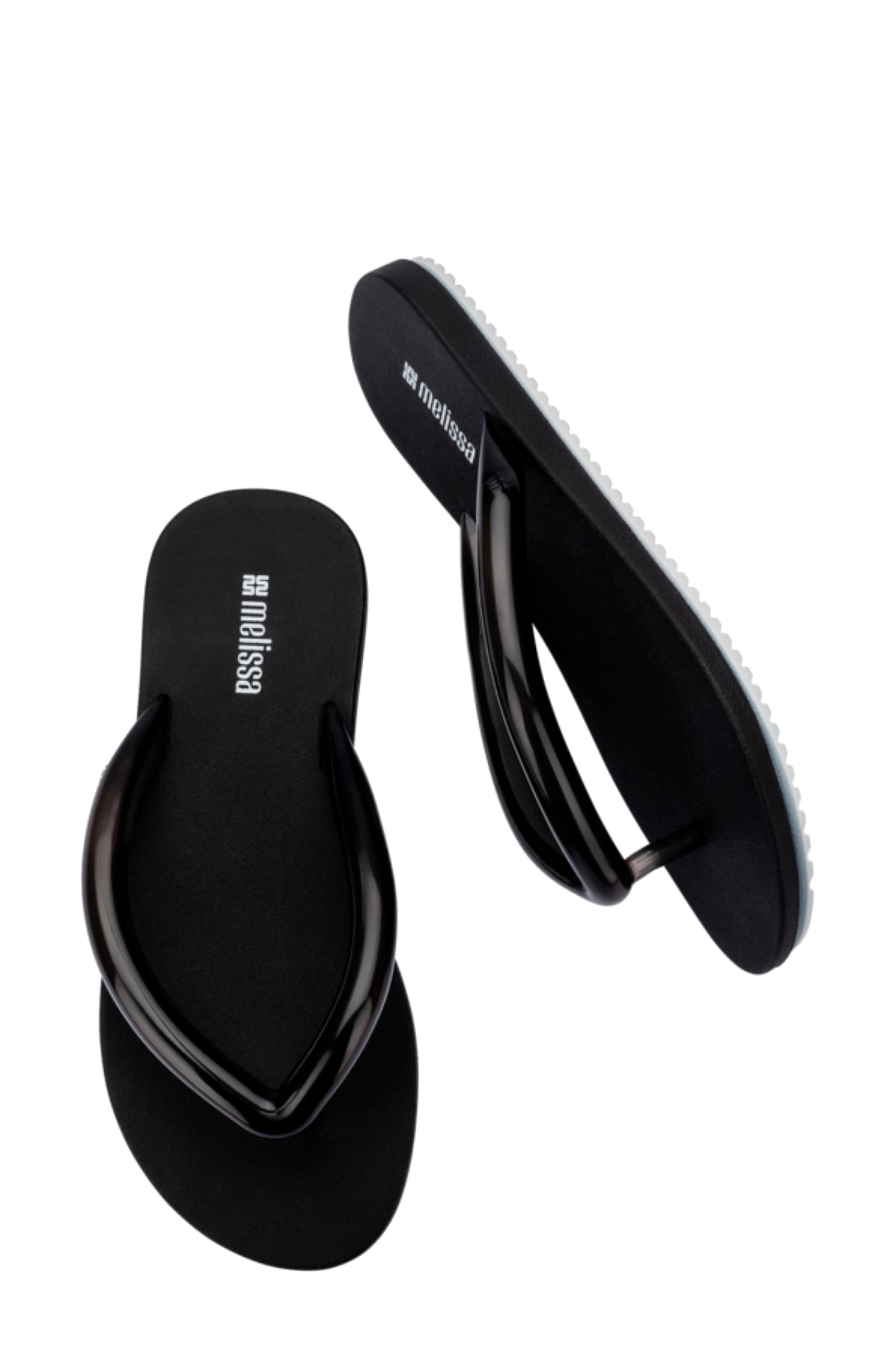 Melissa Airflow Flip Flop, Alternate, color, Black/White