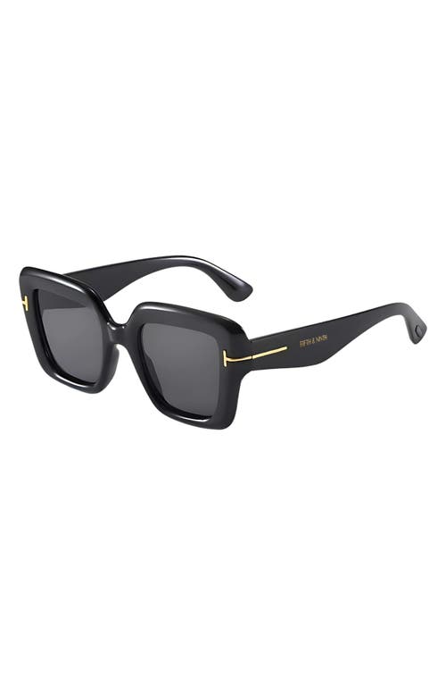 Fifth & Ninth Malia 58mm Polarized Square Sunglasses In Black