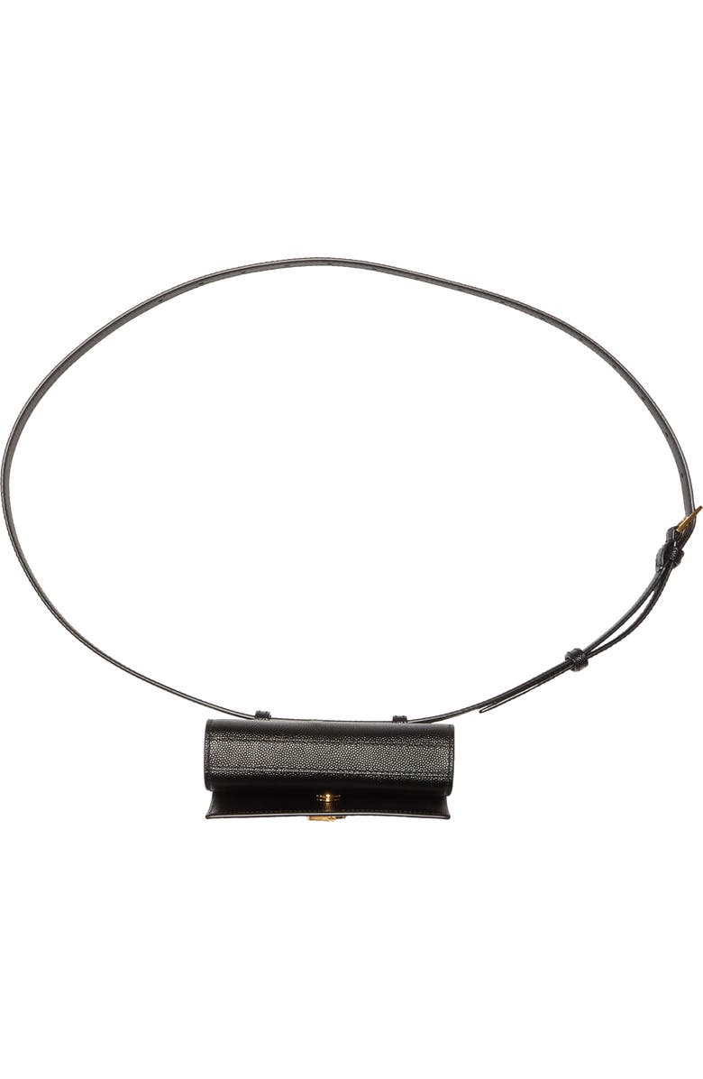 Saint Laurent Leather Belt Bag, Alternate, color,