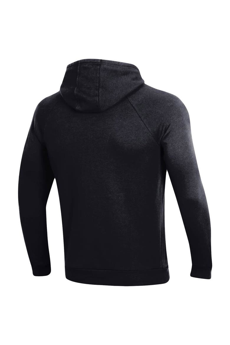 Men's Under Armour Black Wisconsin Badgers Primary School Logo All Day Raglan Pullover Hoodie, Alternate, color, Black