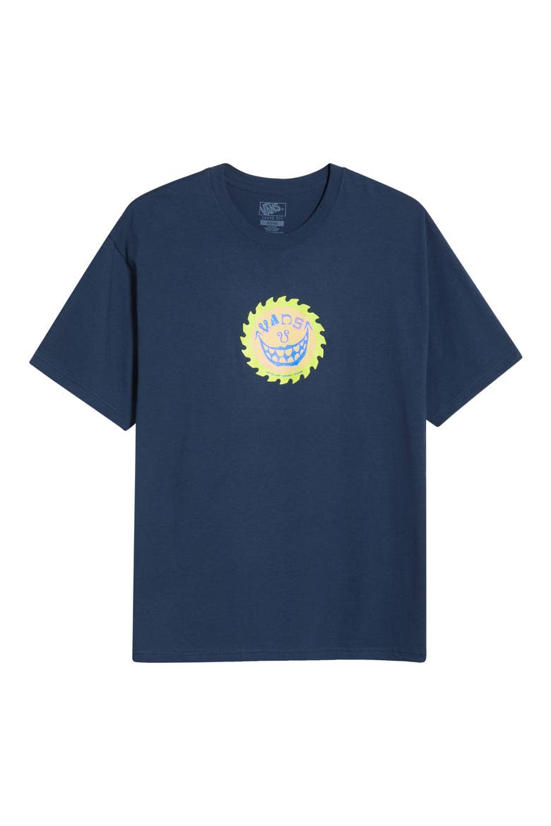 Sharp Smile Cotton Graphic T-Shirt, Alternate, color, DRESS BLUES
