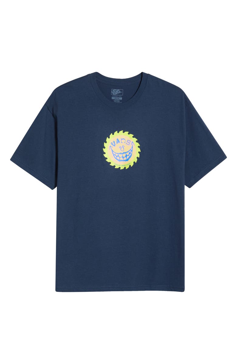 Vans Sharp Smile Cotton Graphic T-Shirt, Alternate, color, Dress Blues