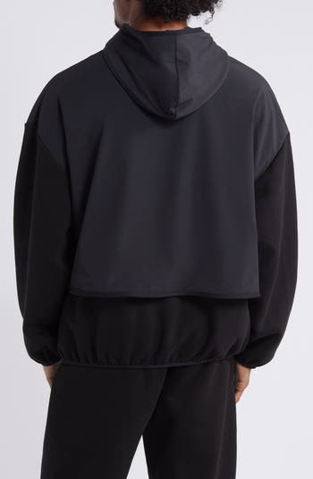Fear of God Essentials Fleece & Nylon Hoodie | Nordstrom Fear of God Essentials Fleece & Nylon Hoodie | Nordstrom