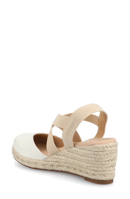 Shop Journee Collection Ashlee Espadrille Wedge Pump In White