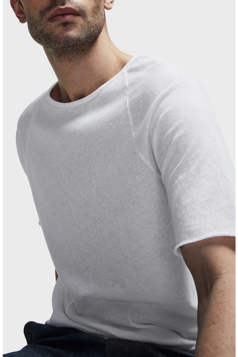 Kerwin Air Cotton & Linen Jersey T-Shirt, Alternate, color, WHITE