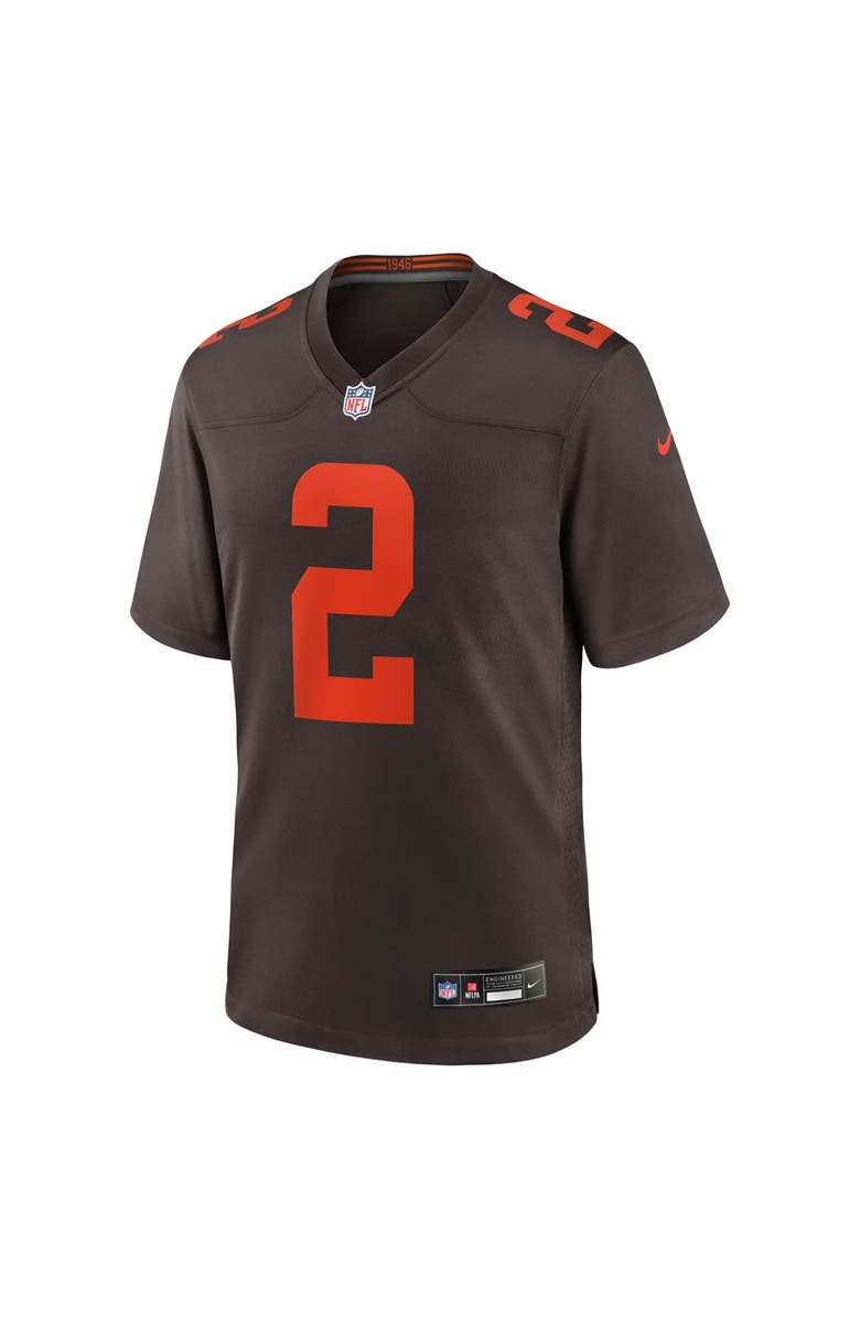 Nike Men's Nike Shedeur Sanders Brown Cleveland Browns Alternate Game Jersey, Alternate, color, Brown