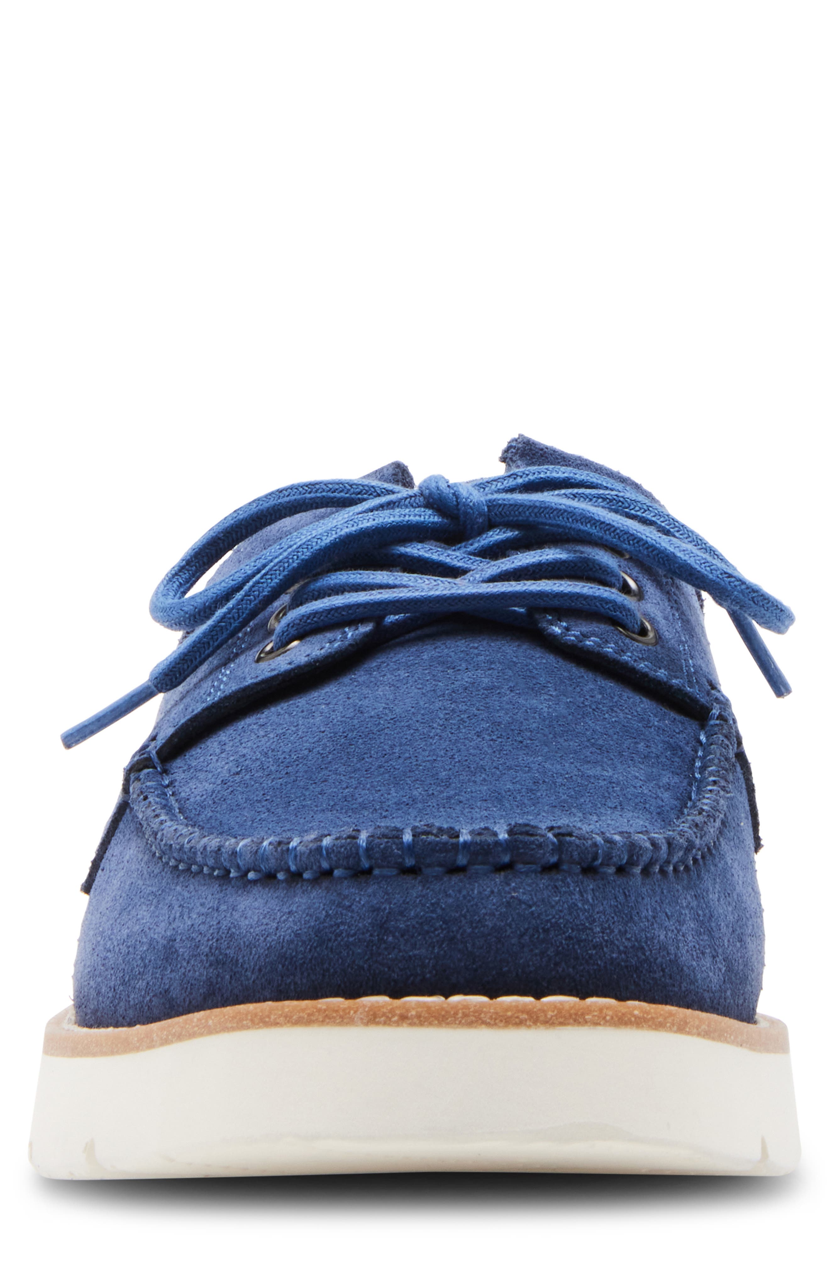 Steve Madden Kolt Moc Toe Derby, Alternate, color, Navy Suede