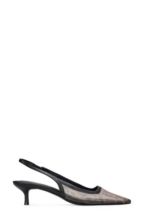 Yosi Samra Delilah Slingback Pointed Toe Kitten Heel Pump In Brown