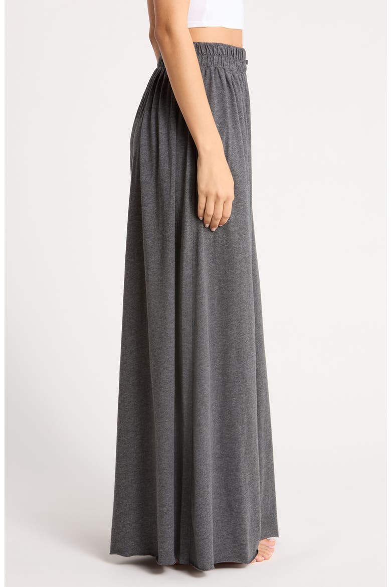 Organic Pima Wide Leg Lounge Pants, Alternate, color, RESTED CHARCOAL HEATHER