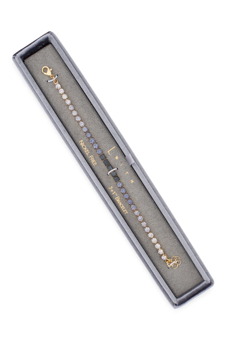 Gradient CZ Tennis Bracelet, Main, color, BLACK MULTI- GOLD