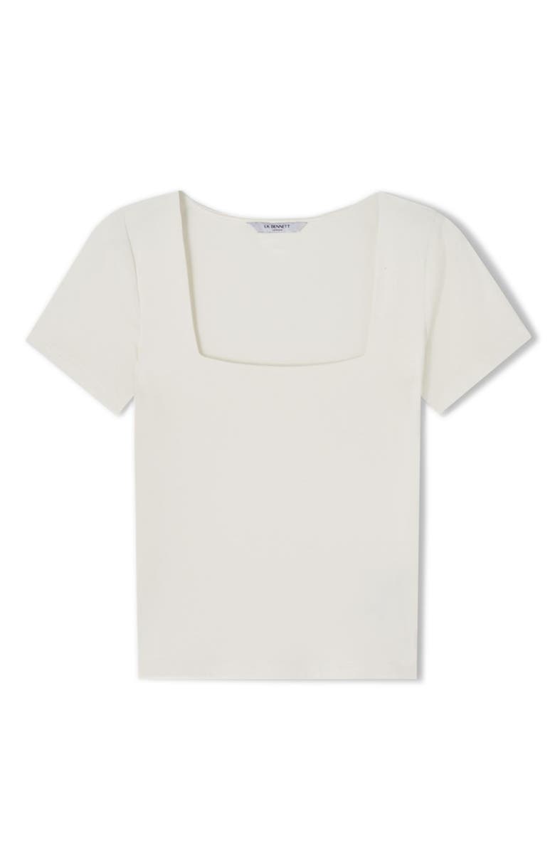 LK Bennett Tasha Square Neck Jersey Top, Main, color, 