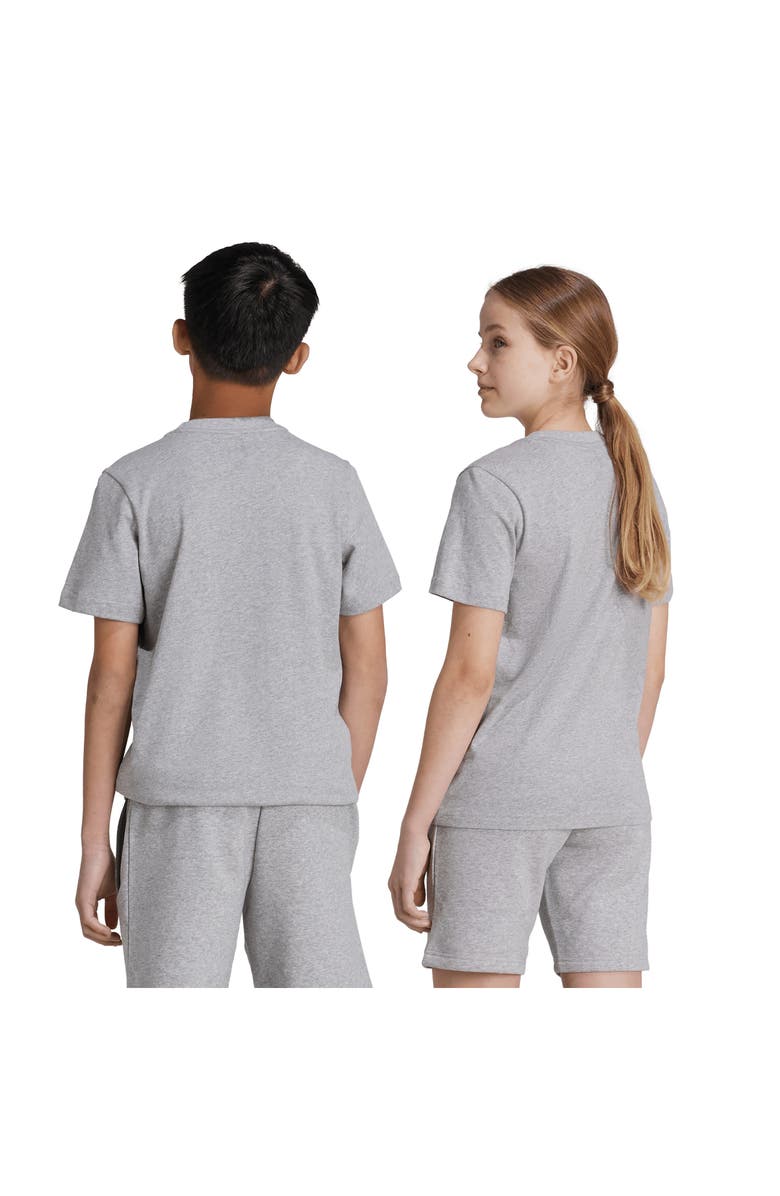 adidas Kids' Essentials Trefoil Logo Cotton T-Shirt, Alternate, color, Mgreyh