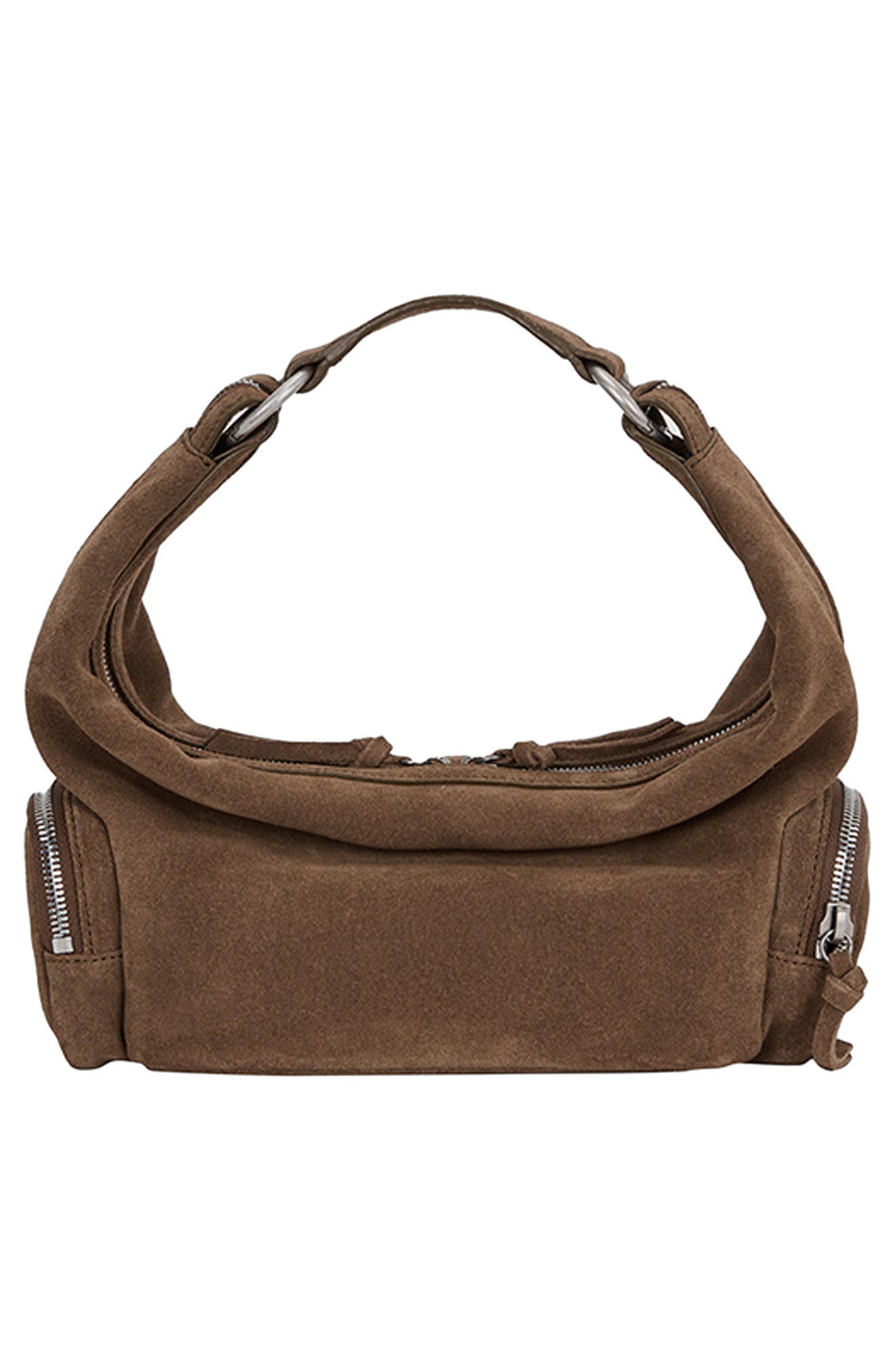 MARGESHERWOOD City Mini Suede Hobo Bag, Alternate, color, Cappuccino Suede