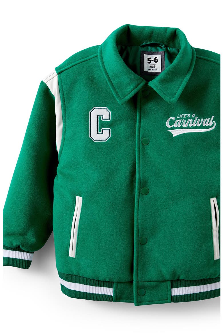 Kid's Caleb Coaches Bomber Jacket, Alternate, color, Deep Mint Vanilla Life S A
