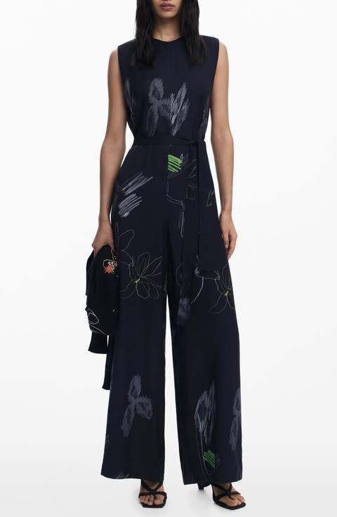 Print Wide Leg Jumpsuit