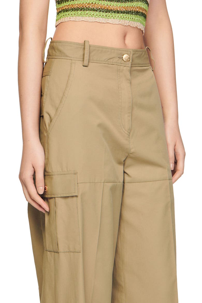 Popeye Wide Leg Cargo Pants, Alternate, color, KHAKI