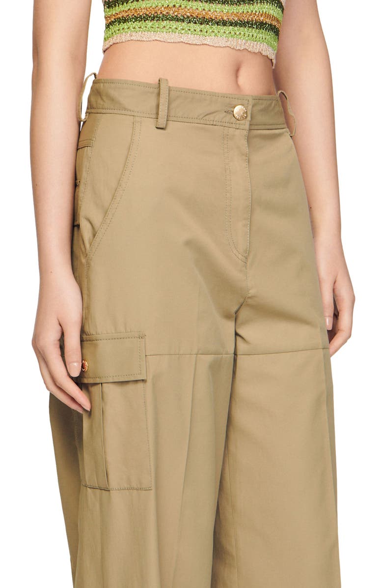 SANDRO Popeye Wide Leg Cargo Pants, Alternate, color, 