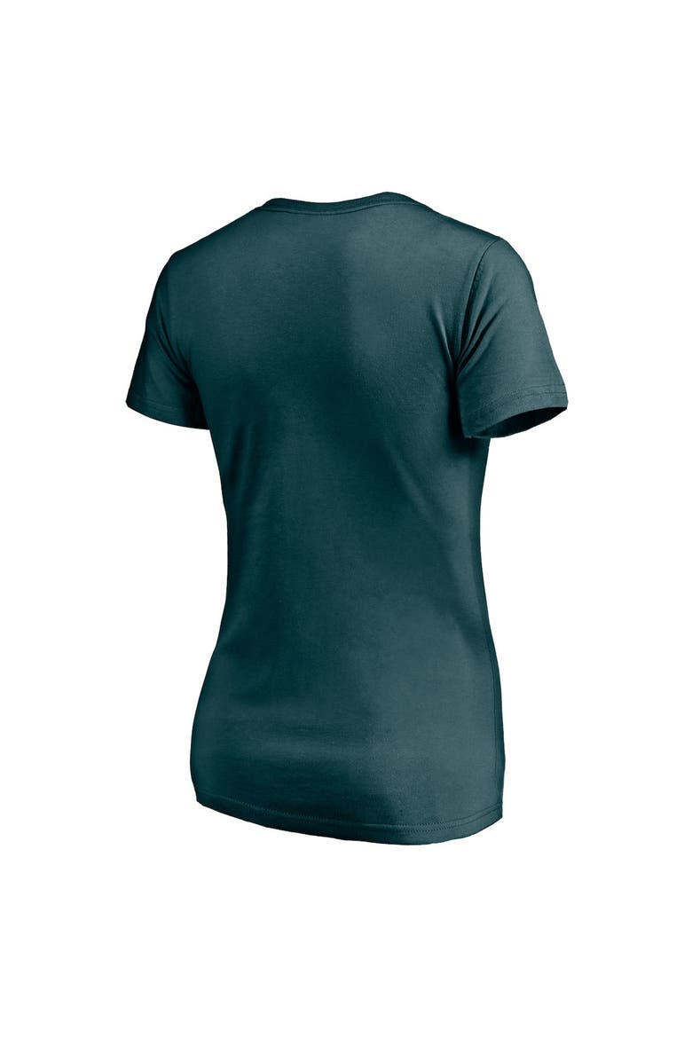 Women's Fanatics Branded Midnight Green Philadelphia Eagles Hometown Collection Wildcat V-Neck T-Shirt, Alternate, color, Green