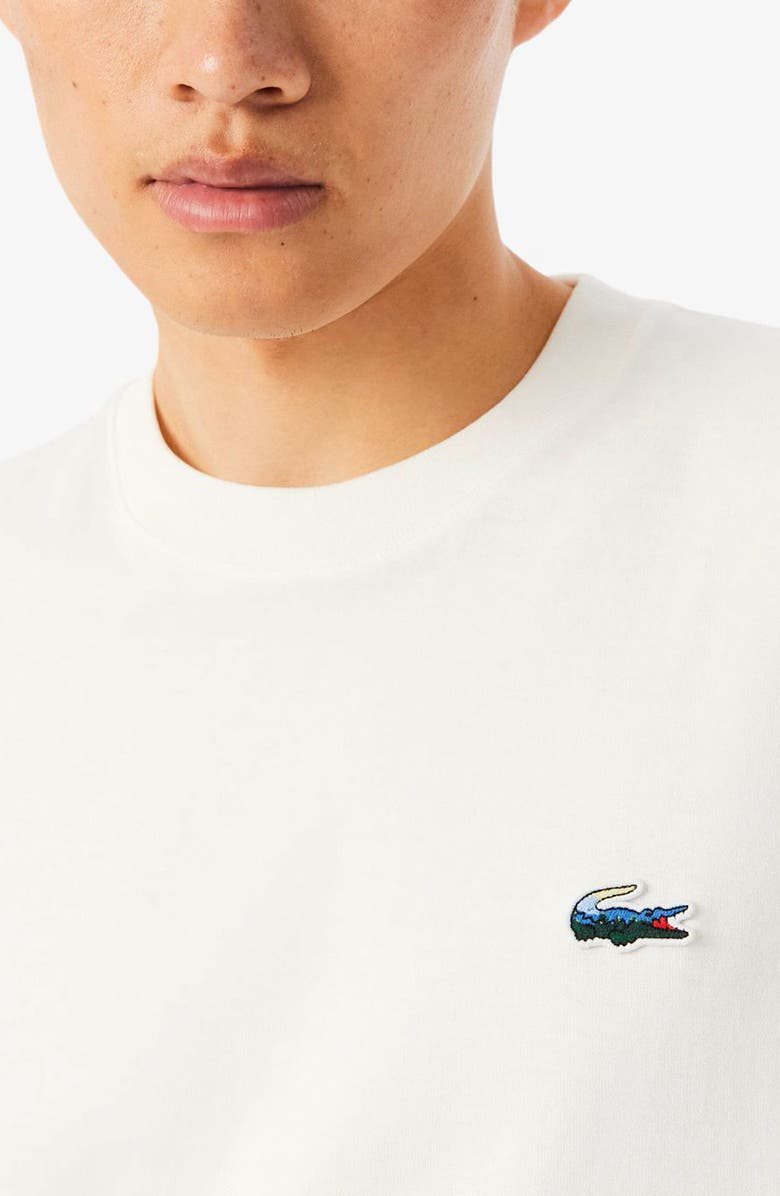 Lacoste Landscape Crocodile Heavy Pima Cotton Jersey T-Shirt, Alternate, color, Flour
