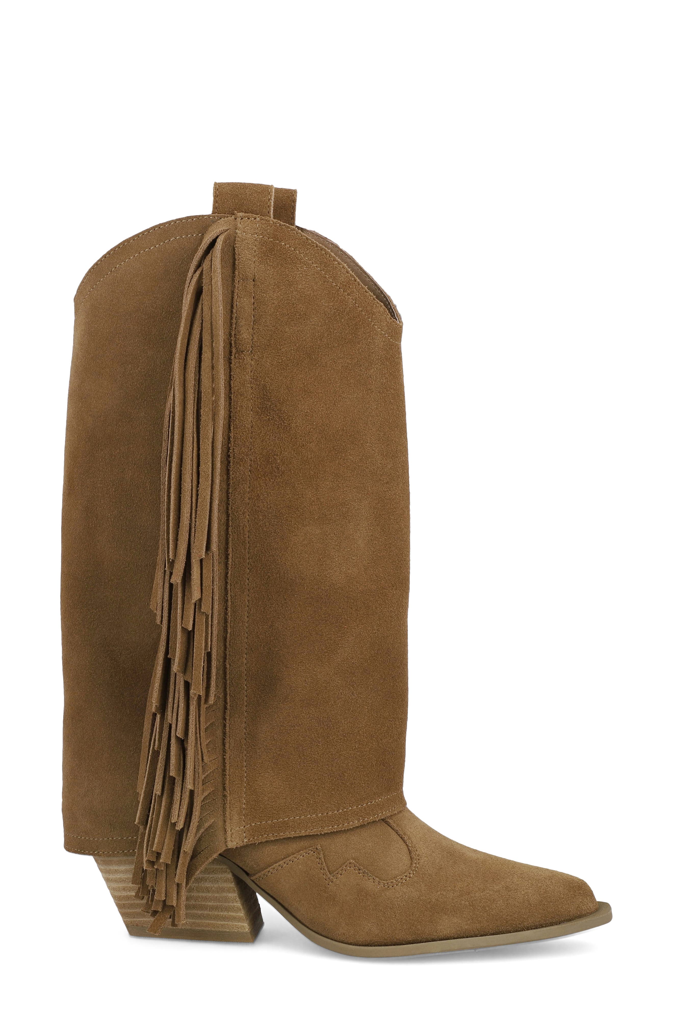 Deston Pointed Toe Western Boot, Alternate, color, TAN