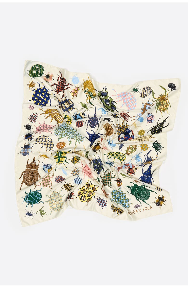 Bimba y Lola Beetles Patchwork Scarf, Alternate, color, 