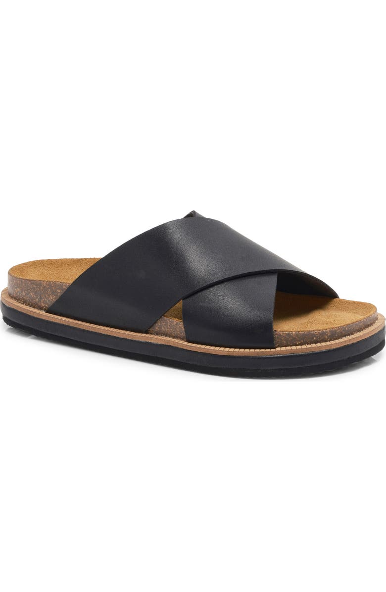Free People Sidelines Slide Sandal, Main, color, Black