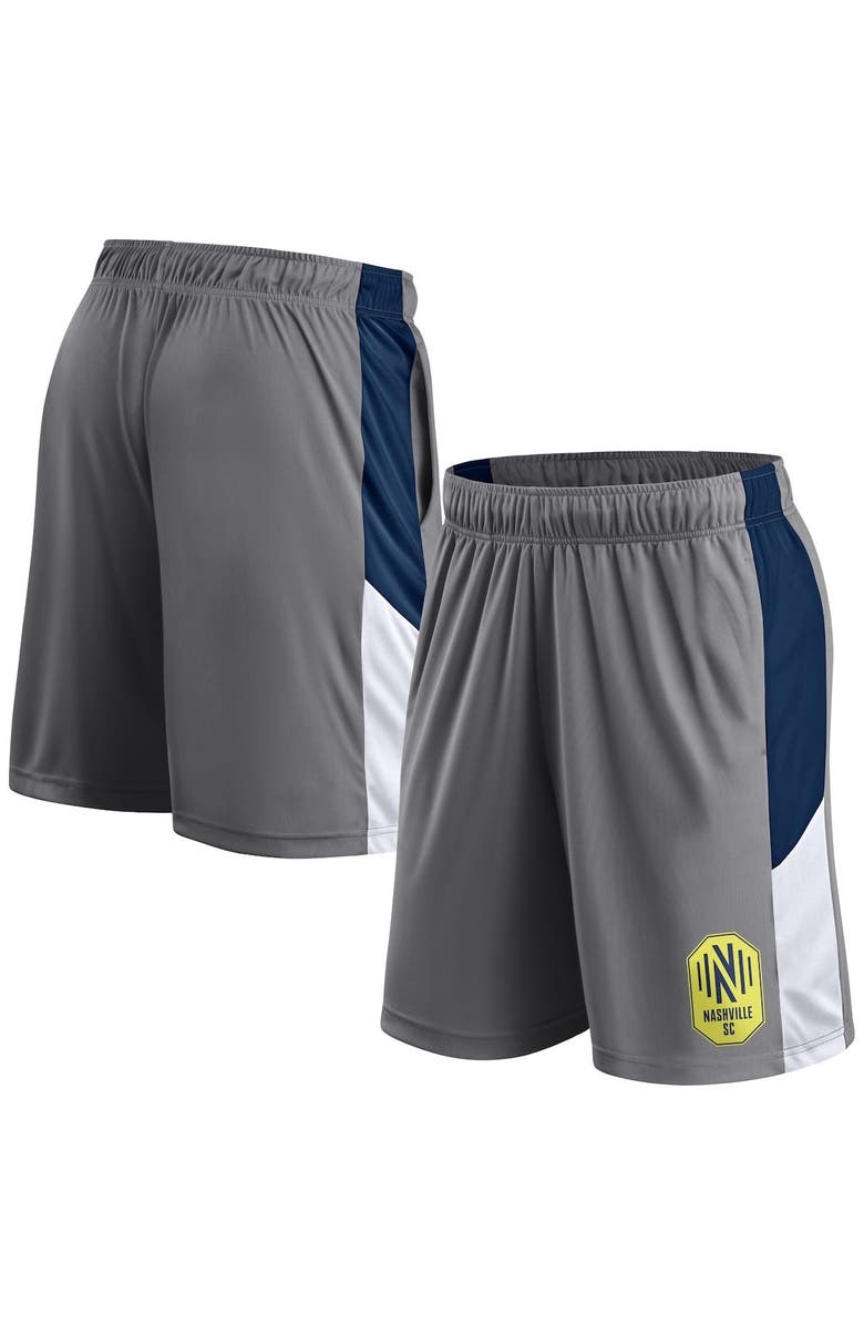 FANATICS Men's Fanatics Branded Gray Nashville SC Team Shorts, Alternate, color, 