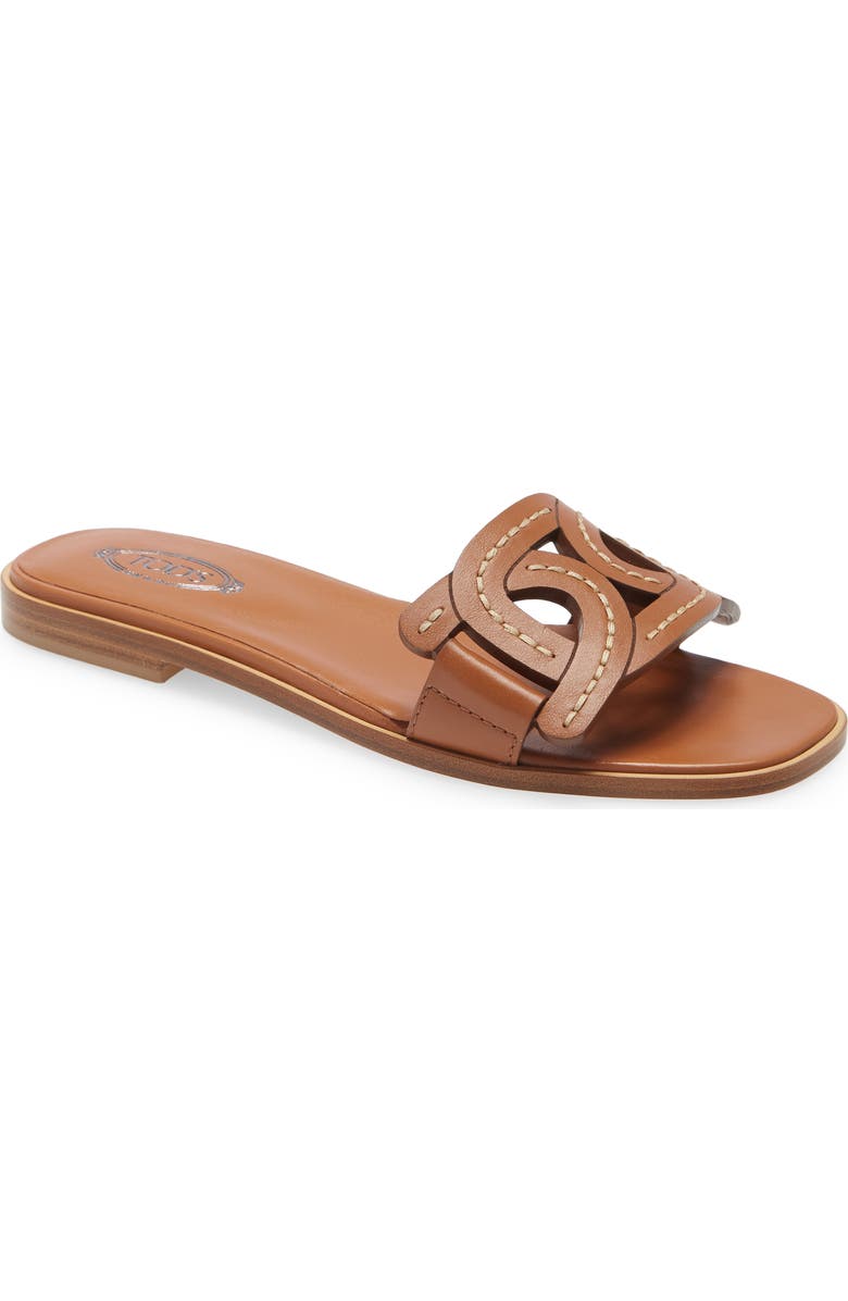 Tod's Kate Chain Detail Slide Sandal, Main, color,