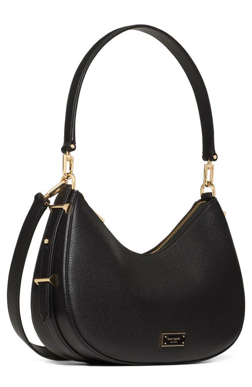 Kate Spade New York Liv Pebble Leather Convertible Shoulder Bag In Black