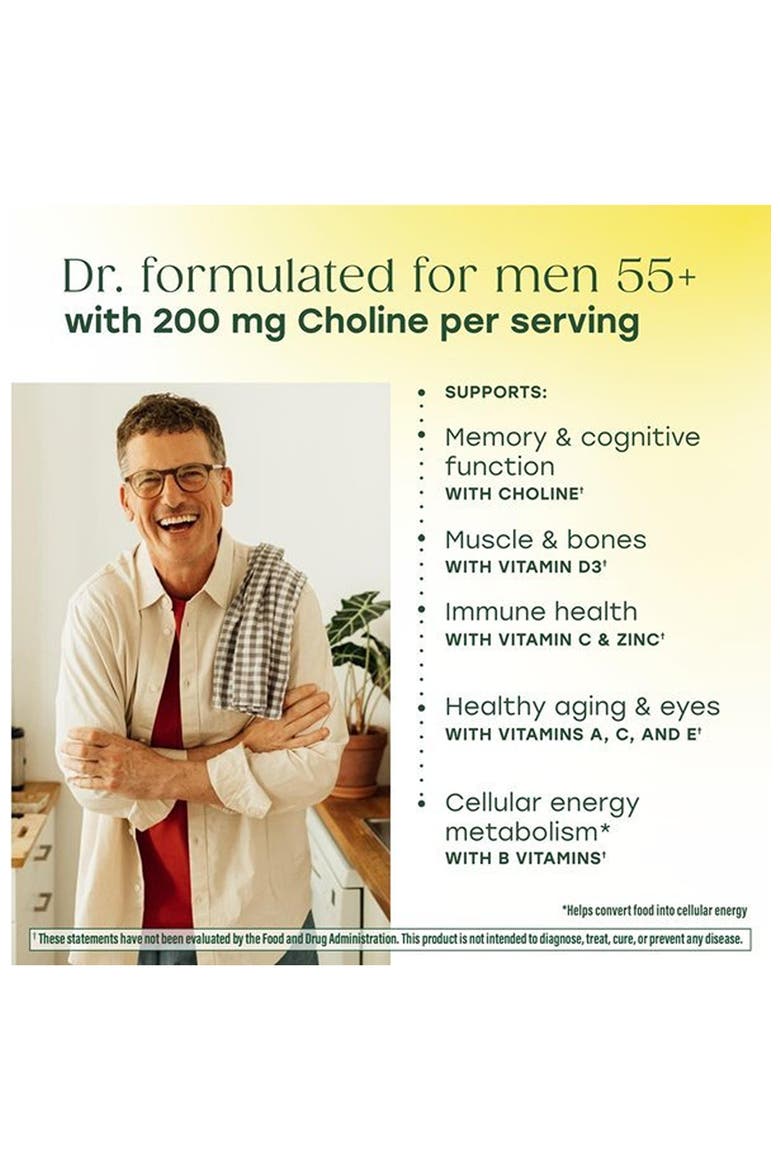 Advanced Multivitamin for Men 55+, Doctor Formulated, Vegetarian, 120 Tablets, Alternate, color, None