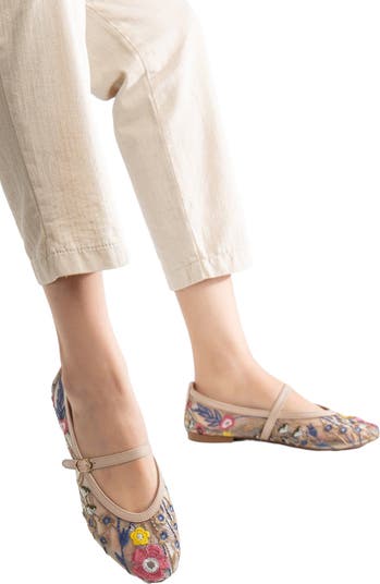 Fauna Mesh Mary Jane Flats