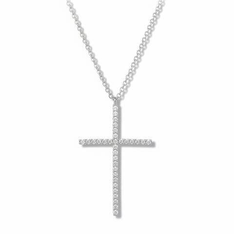 The Estella Pave Cross Necklace