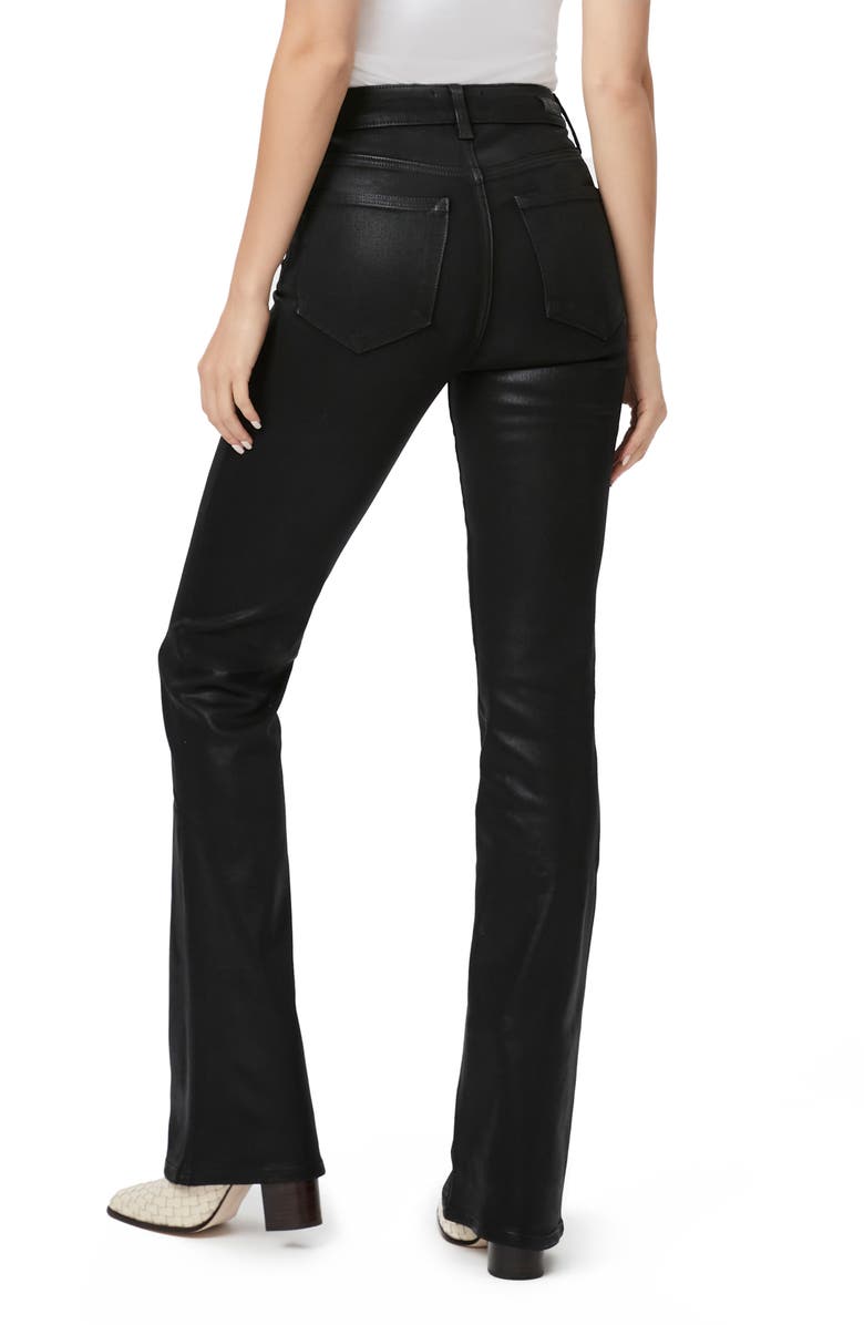 PAIGE Laurel Canyon Coated High Waist Flare Jeans, Alternate, color, Black Fog Luxe Coating