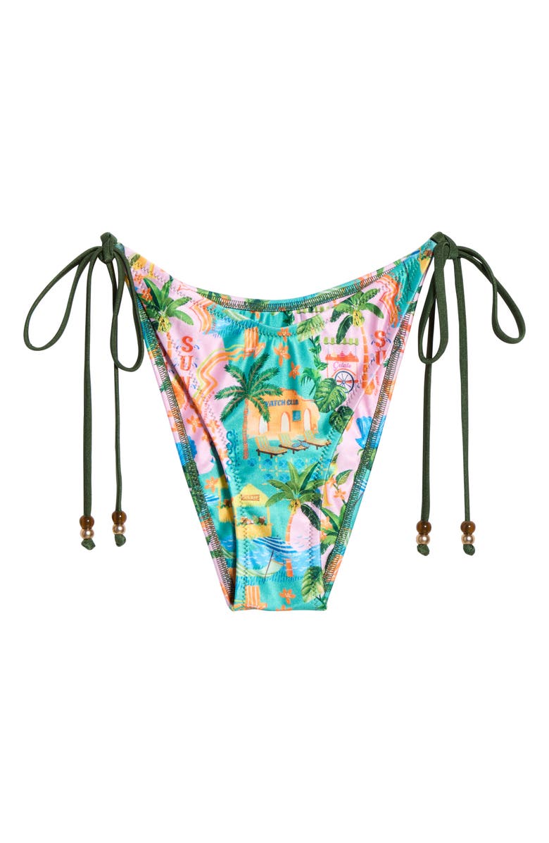 Kulani Kinis Dipped Side Tie Bikini Bottoms, Alternate, color, Sunlit Spritz