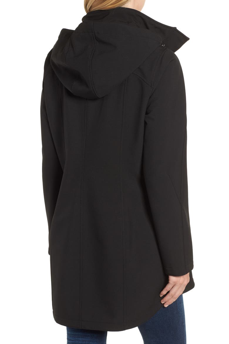 Hooded Soft Shell Jacket, Alternate, color, BLACK