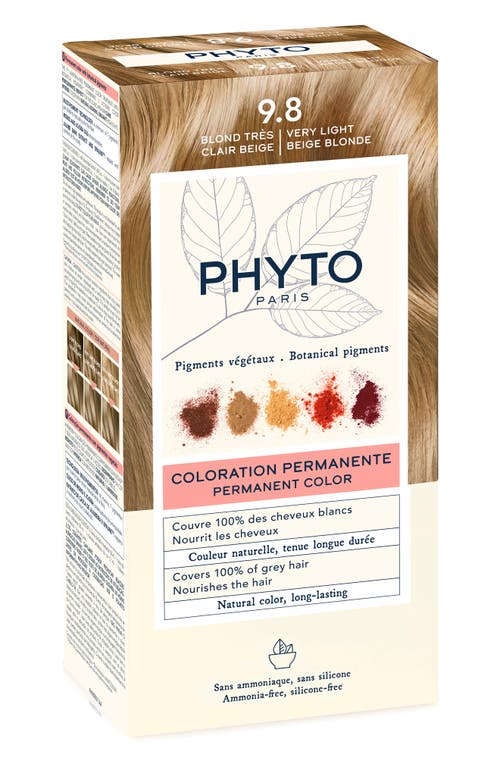Phytocolor Permanent Hair Color in 9.8 Very Light Beige Blonde 
