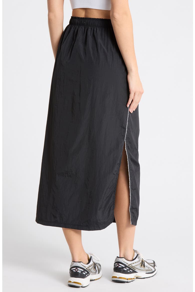 Breakaway Crinkled Maxi Skirt, Alternate, color, BLACK