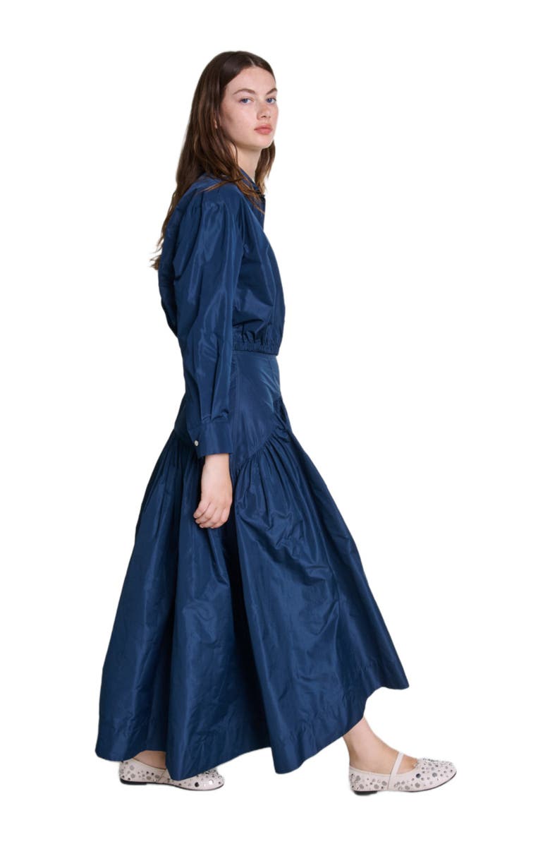 maje Full long skirt, Alternate, color, 