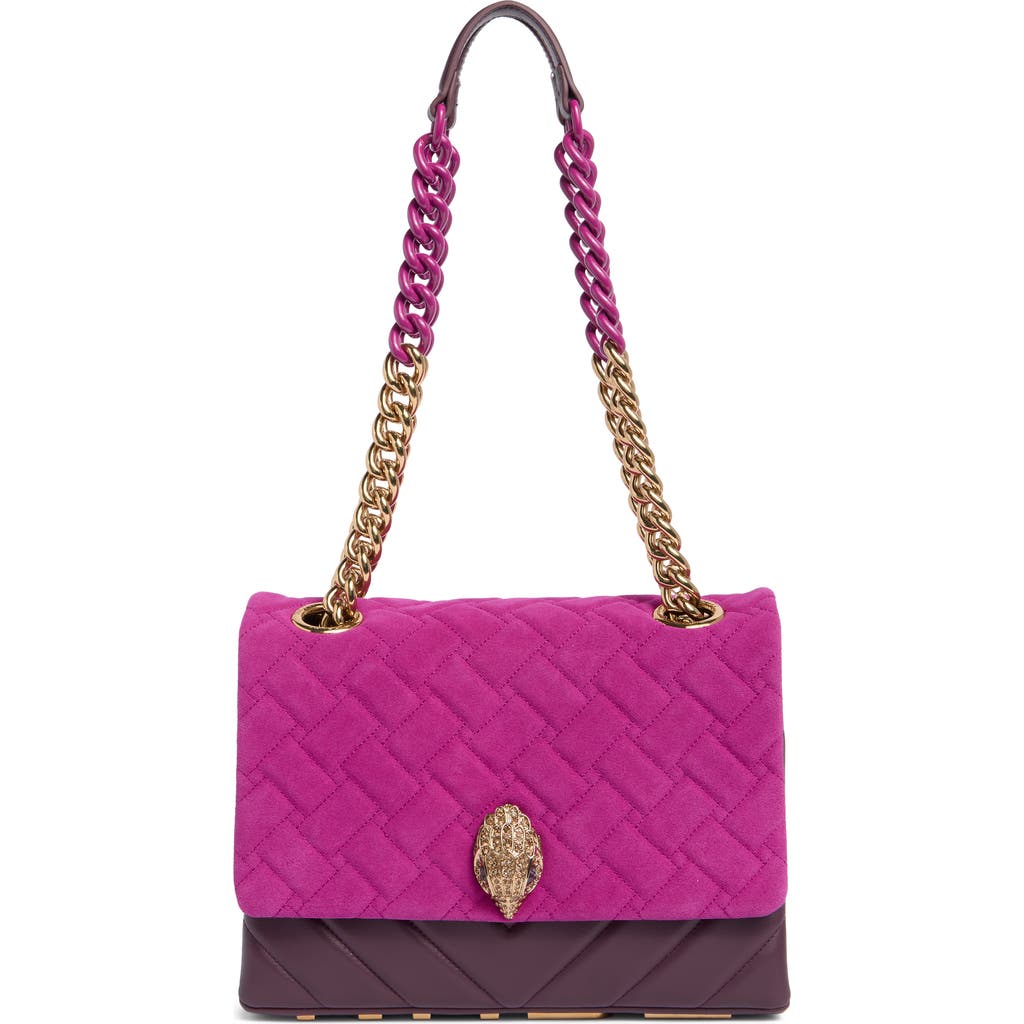Kurt Geiger London Large Kensington Leather Convertible Shoulder Bag In Pink