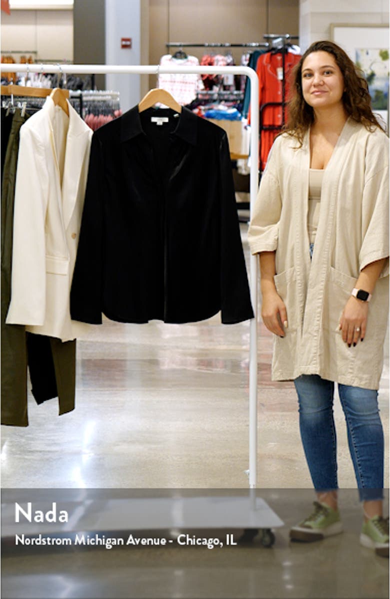 Bias Cut Button-Up Silk Blouse, sales video thumbnail