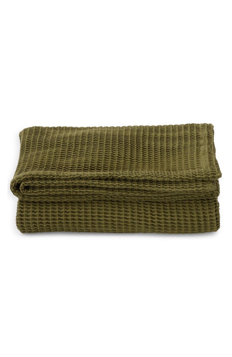Casper Organic Cotton Waffle Knit Throw Blanket, Main, color,