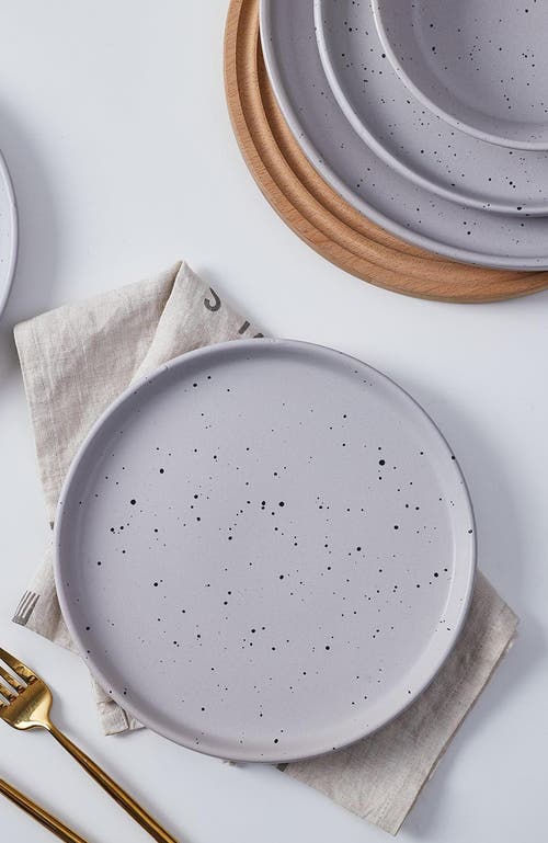 Stone Lain Jade Stoneware 16-piece Dinnerware Set In Gray