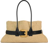 Balmain Large Anthem bag in smooth leather and crochet