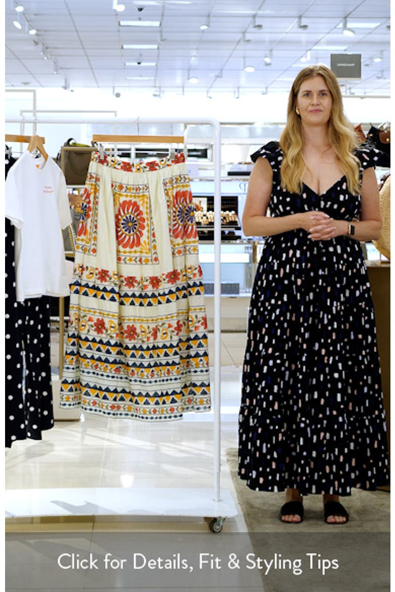 Floral Cotton Maxi Skirt video